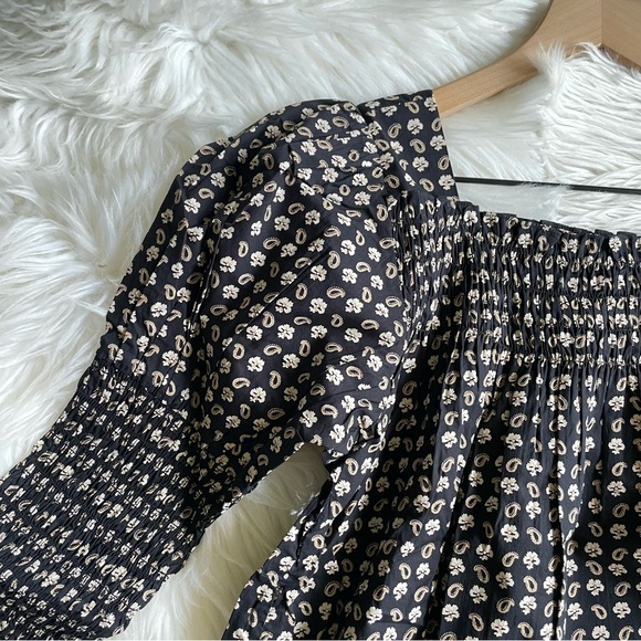 DÔEN + NET SUSTAIN Sabia shirred floral-print organic cotton-poplin mini dress - Picture 10 of 16